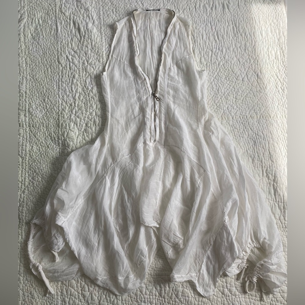 TFNC Sheer Silk Blend Dress